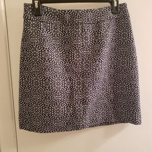Blue and white mini skirt size 8